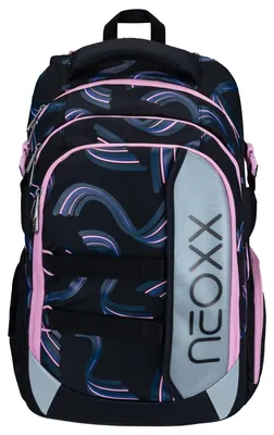 Produktbild von neoxx Schulrucksack mit Laptopfach Active Pro School Backpack Hello Wave schwarz