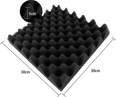 Image de 12 plaques de mousse 30 x 5 cm, coussin d'œuf, isolation acoustique pour home studio, théâtre, KTV