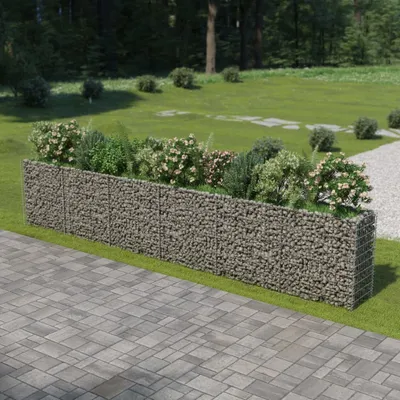 Image de The Living Store Plateau en gabion Acier galvanisé 540×50×100 cm
