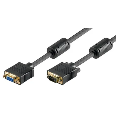 Image de goobay Rallonge écran SVGA Full HD 15 pôles dorée noire 2 m