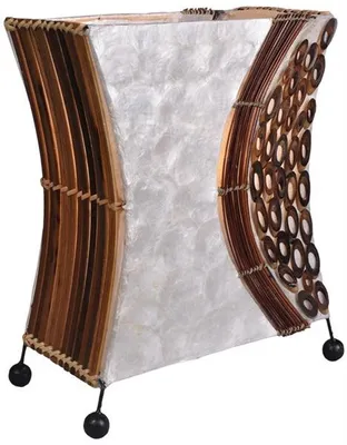 Produktbild von Deko-Leuchte WAYAN, Lampe aus Natur-Material, Stimmungsleuchte, eckig, Höhe ca. 30 cm