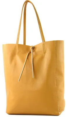 Productafbeelding van modamoda T163 damesleren shopper, grote handtas met binnenzak, handgemaakt