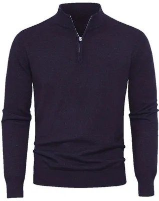 Productafbeelding van Currero Quarter Zip Heren Bloem marine M