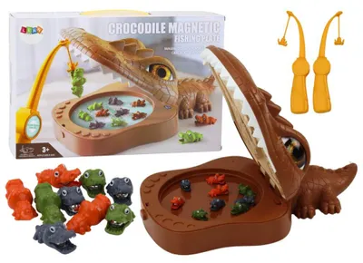 Zdjęcie produktu dla Gra Łowienie Krokodyli Magnetyczna Krokodyl Brązowy