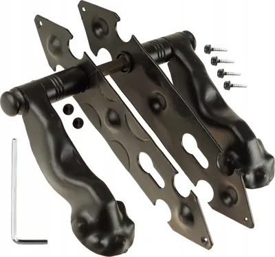 Produktbild von Türgriff Türbeschlag Haustürgriff FEINZ - 90 mm - Schwarz - Robuste Bauweise - Ideal für Garten und Eingangstüren