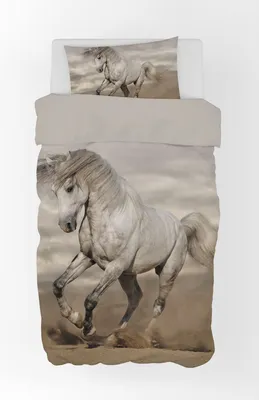 Zdjęcie produktu dla Zestaw pościeli z motywem konia, 2-częściowy, 135 x 200 cm (80 x 80 cm)