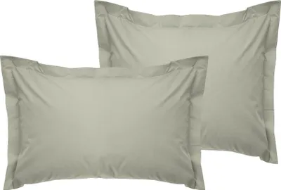 Produktbild von L'Essentiel Linge de Maison, Tonne Verte - 45, Oxford-Kissenbezug-Set (2 Stück) (FR), 100 % BAUMWOLLE RANFORCE, Grau,  60 x 60+5 cm