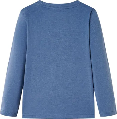 Immagine prodotto di vidaXL Camicia a maniche lunghe per bambini blu melange 140