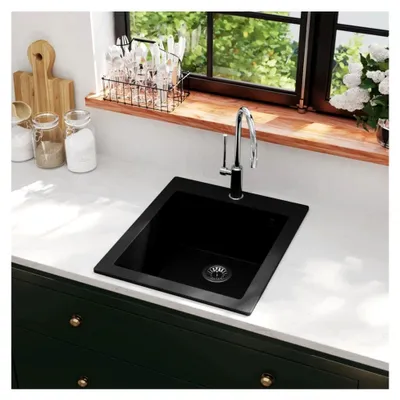 Produktbild von Granitüberbauspüle für die Küche, Schwarz