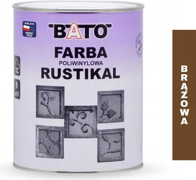 Obrázek produktu pro Polyvinylová barva na kov BATO Rustikal hnědá 0,8L