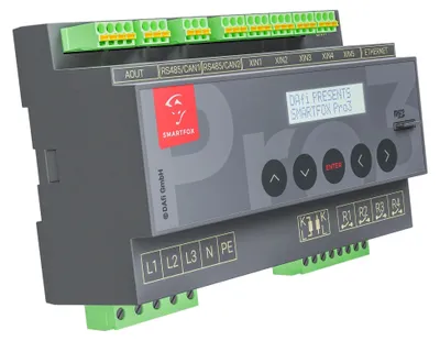Produktbild von SMARTFOX Energiemanager, Pro 3, mit 3x80A-Stromwandlern, WLAN, LAN, App-Steuerung, 1 Stk.