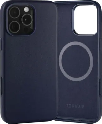 Immagine prodotto di TORRO Custodia sottile in pelle per iPhone 16 Pro Max - Blu