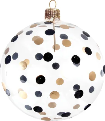 Produktbild von Weihnachtskugel Glas Punkte