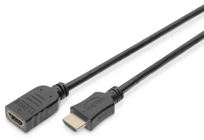 Produktbild von DIGITUS HDMI Verlängerungskabel m. Ethernet 4K 3m schwarz