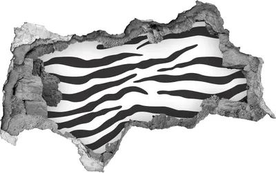 Produktbild von Selbstklebender Loch-3D-Aufkleber 95x73 cm Zebra Hintergrund