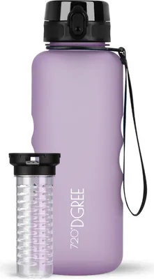 Produktbild von uberBottle softTouch Trinkflasche mit Fruchtbehälter 1500ml / Lilac/ 720DGREE