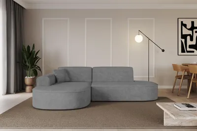 Produktbild von ALTDECOR Ecksofa in L-Form  MARI-L1 - 243x171x79,5 cm  Grau -  Corner Sofa Bett Eckcouch Couch  Wohnlandschaft Cauchsofa
