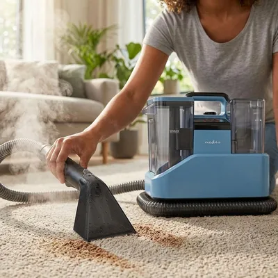 Produktbild von Dampfreiniger & Waschsauger für Polster, Teppiche & Autoinnenräume - Starker Nasssauger mit Absaugung, Sofareiniger & Fleckenreiniger