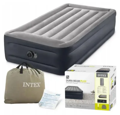 Image de Matelas gonflable une personne, 191x99x42 cm, avec pompe électrique intégrée, modèle INTEX 64132