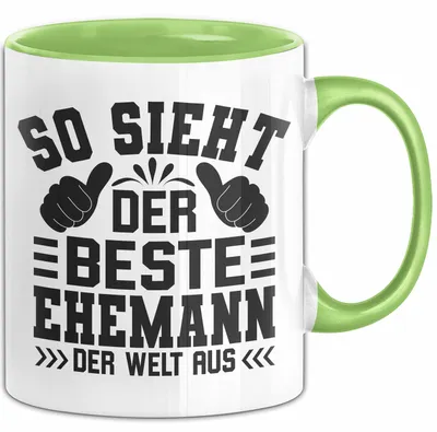 Produktbild von Ehemann Tasse Geschenk So Sieht Der Beste Ehemann Der Welt Aus (Grün)