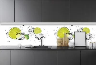 Produktbild von Fototapete Küche Abwaschbar Limetten Obst - 250x60 cm Einteilig Premium Küchenrückwand - Inklusive Kleister Modern Küchentapete Fototapeten Vlies Tapete UV-Beständig Montagefertig