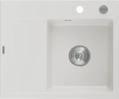 Zdjęcie produktu dla Zlew Mexen Ben 1-komorowy granitowy z ociekaczem biały 600x500 mm