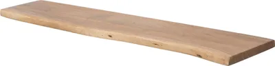 Produktbild von Steckboard mit Baumkante Wandregal Akazie massiv eichefarben lackiert 100 x 20 Amanda