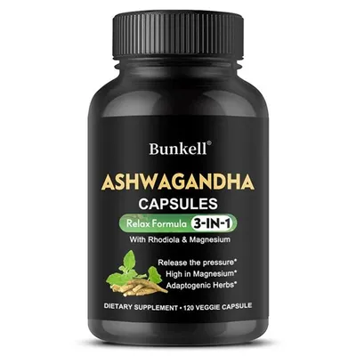 Immagine prodotto di Ashwagandha 650mg + Magnesio e Rodiola (120 capsule) integratore alimentare, energia, resistenza, sistema immunitario, sonno, umore, ansia, stress