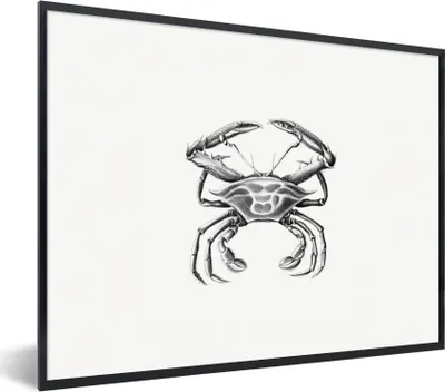 Produktbild von MuchoWow® Gerahmtes Poster Ernst Haeckel - Jahrgang - Kunst - Krabbe 80x60 cm - Poster mit Schwarzem Bilderrahmen Wandposter Rahmen Foto Bilder - Schwarzem - Mit Gestell