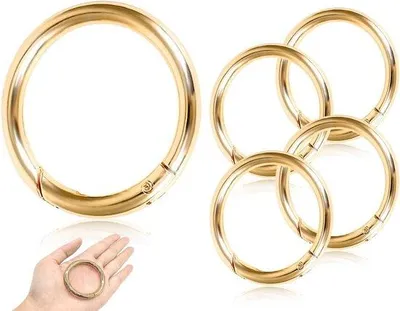 Produktbild von Robuste Karabinhaken mit O-Ring und Schlüsselringverschluss, 48 Stück, Edelstahl, Vielseitig
