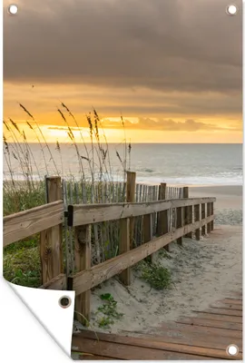 Produktbild von MuchoWow® 80x120 cm Outdoor-Poster Gartendeko Sichtschutz Garten Poster für den Garten  Strand - Meer - Düne - Weg