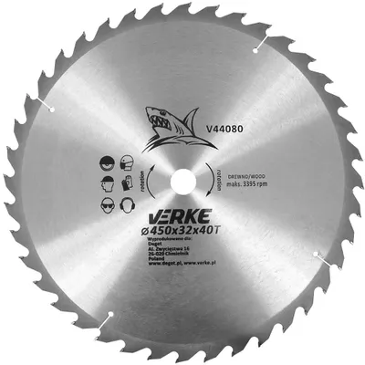 Produktbild von Kreissägeblatt 450mm 40Z 32mm + Reduzierringe 80117