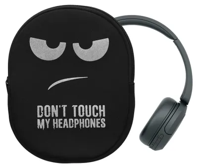 Produktbild von kwmobile Hülle kompatibel mit Headset / Overear headphone Neopren Tasche - Case für Headset aus robustem Neopren Stoff - Weiß Schwarz Schwarz Don't