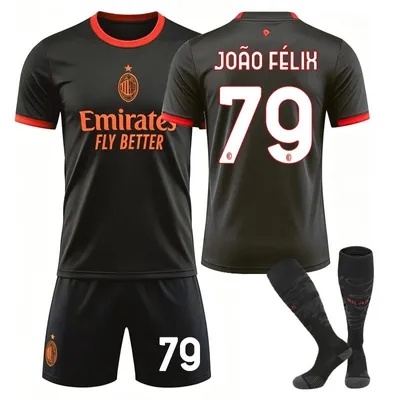 Immagine prodotto di #79 JOAO FELIXMaglia da calcio da trasferta del Milan 26-27 per bambini e adulti TAGLIA:M