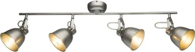 Produktbild von Globo Lighting Strahler Metall silbergrau, beweglich, LxBxH: 830x115x216mm, exkl. 4x E14 40W 230V