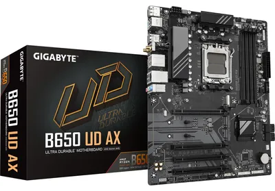 Produktbild von Gigabyte Mainboard B650 UD AX AM5 - 4x DDR5 bis 256 GB - ATX