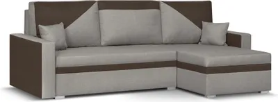 Produktbild von ASTO1 Ecksofa mit Schlaffunktion - Hellbraun/Dunkelbraun