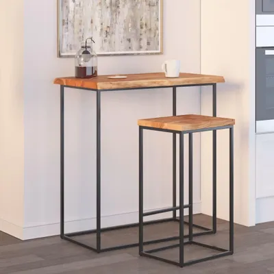 Produktbild von Tischplatte aus Akazienholz 70x60x2,5cm rechteckig mit natürlicher Kante