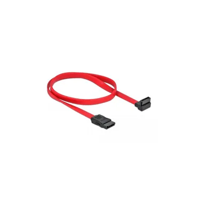 Imagen del producto de Delock - Cable SATA - Serial ATA 150/300 - SATA (hembra) a SATA (hembra) - 50 cm - Conector con ángulo hacia arriba, conector recto - Rojo