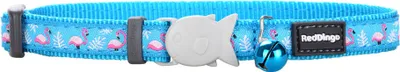 Obrázek produktu pro Obojek pro kočky Red Dingo Flamingo 20-32 cm tyrkysový