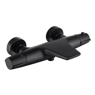Produktbild von Homelody Wannenarmatur Thermostat schwarz,Badewannenarmatur Wasserfall Wannenbatterie,Duscharmatur Dusche Wannenthermostat,Wannen-Thermostatarmatur