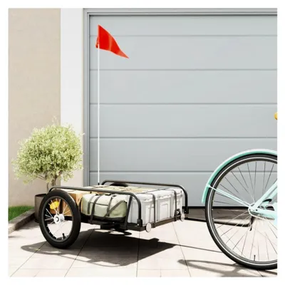 Produktbild von Fahrradanhänger Cargo Schwarz 126 x 63 x 34 cm Eisen, 6,95 kg