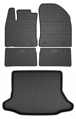 Imagen del producto de Alfombrillas de goma + bandeja de maletero para Lexus CT 200h 2010-2020 – juego de 5 piezas, , a medida – Wielganizator SolidPRO