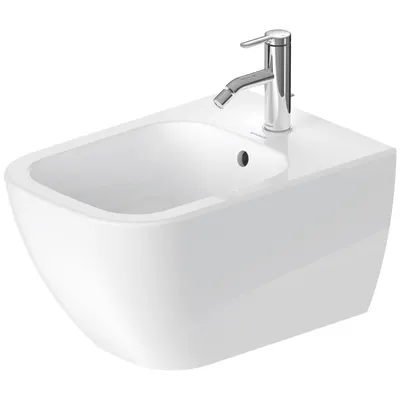 Produktbild von Wand-Bidet HAPPY D.2 m ÜL HLB 355x540mm 1 Hahnloch weiß WG weiß