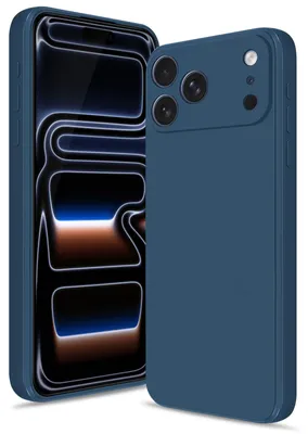 Produktbild von iPhone 17 Pro Hülle, Flüssig Silikon Handyhülle Stoßfest Kratzfest Schutzhülle für iPhone 17 Pro Blau