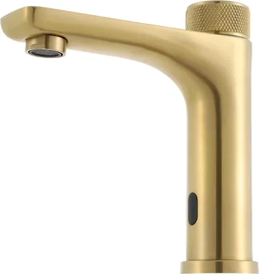 Image de Robinet à capteur infrarouge,sans contact, design moderne, doré