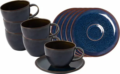 Produktbild von like. by Villeroy & Boch Crafted Kaffeetasse mit Untertasse 12-teilig - Denim