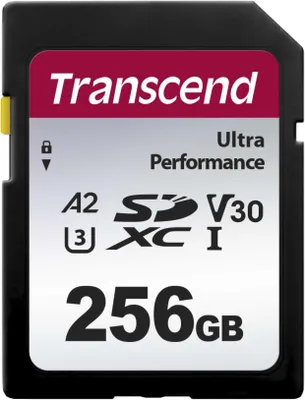Immagine prodotto di Transcend 340S - Scheda di memoria flash - 256 GB - A2 / Classe video V30 / UHS-I U3 - SDXC UHS-I