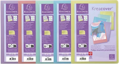 Produktbild von Exacompta 5809E Kreacover Sichtmappe 11x15 cm 20 Hüllen Pastellfarben PP