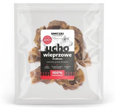 Produktbild von UNISZKI Mittleres Schweineohr - Leckerli für Hunde - 200 g